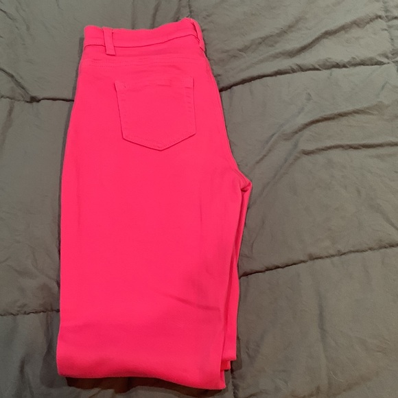 DG2 Diane Gilman - Pink denim jeans with zipper on legs - Size 2 - Picture 2 of 14